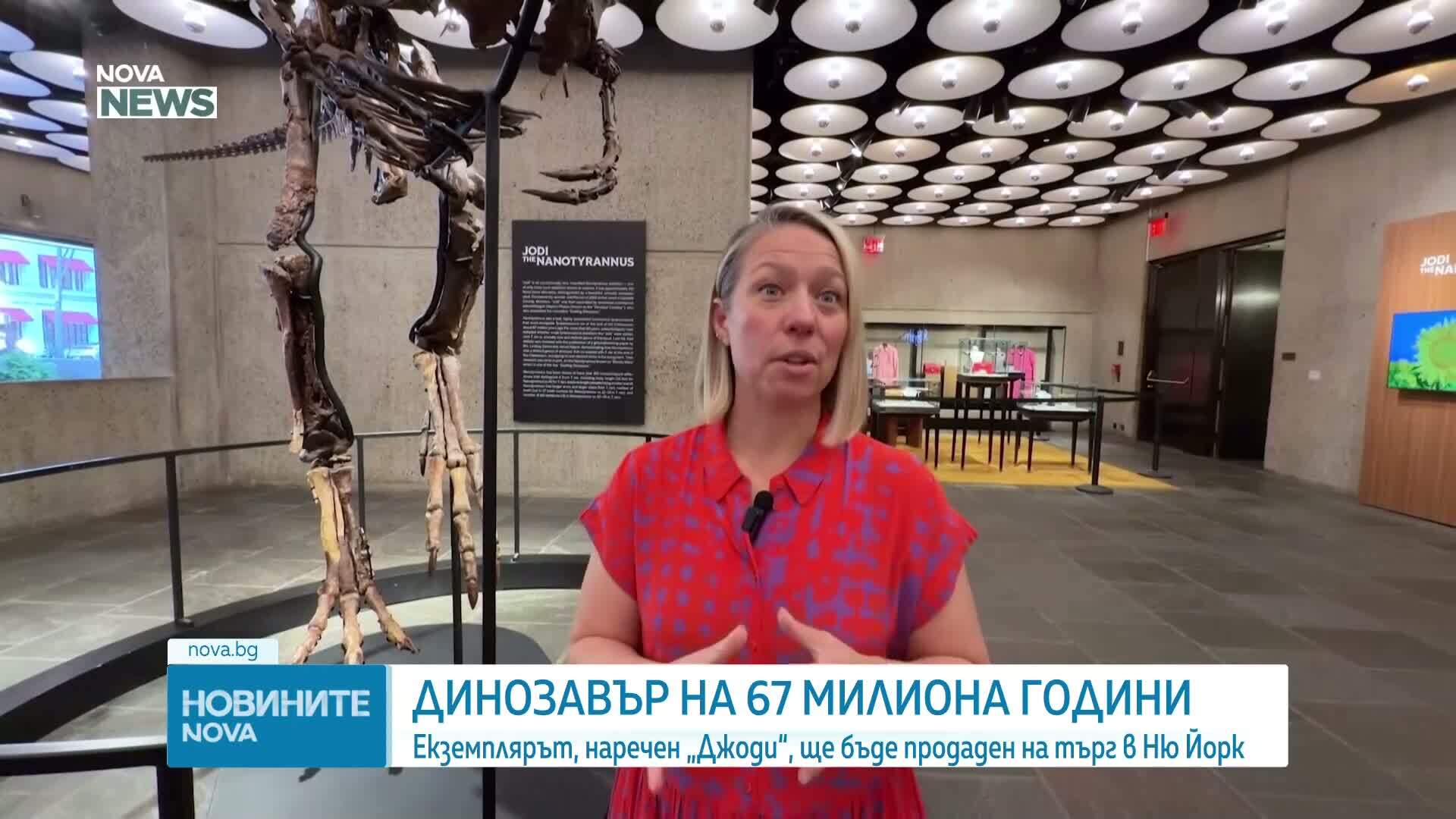 Скелет на динозавър на 67 милиона години ще бъде предложен на търг