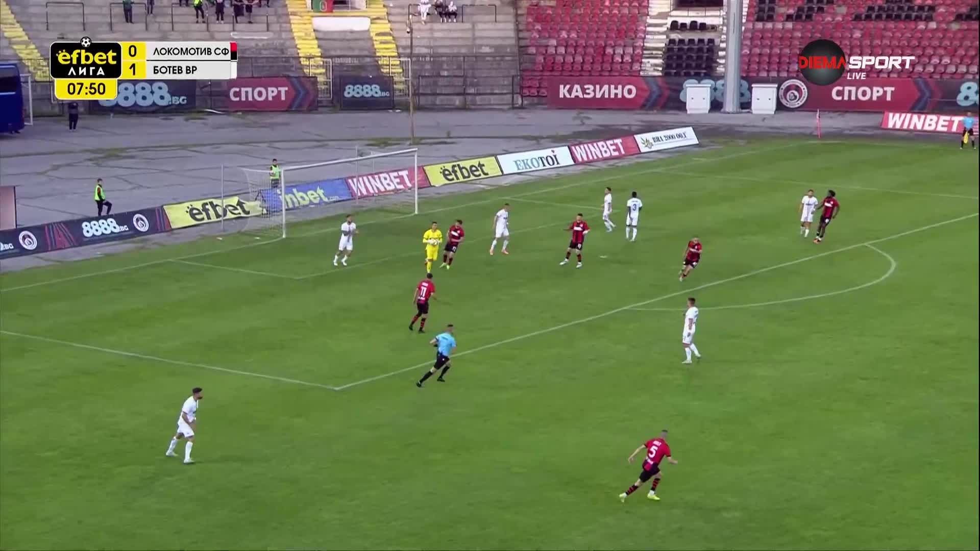 Локомотив София - Ботев Враца 0:2 /първо полувреме/