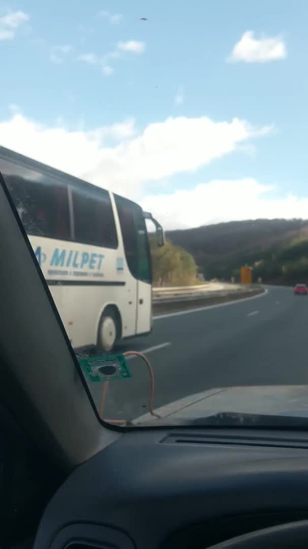 Луд шофьор на автобус на прохода "Витиня"!