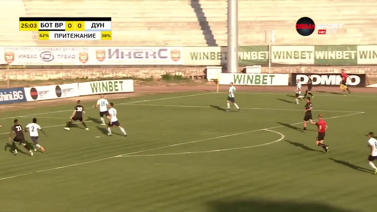 Ботев Враца - Дунав 0:0 /първо полувреме/