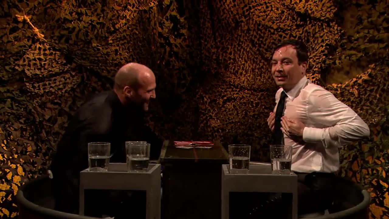 Water War with Jason Statham ( Late Night with Jimmy Fallon ) // 2013