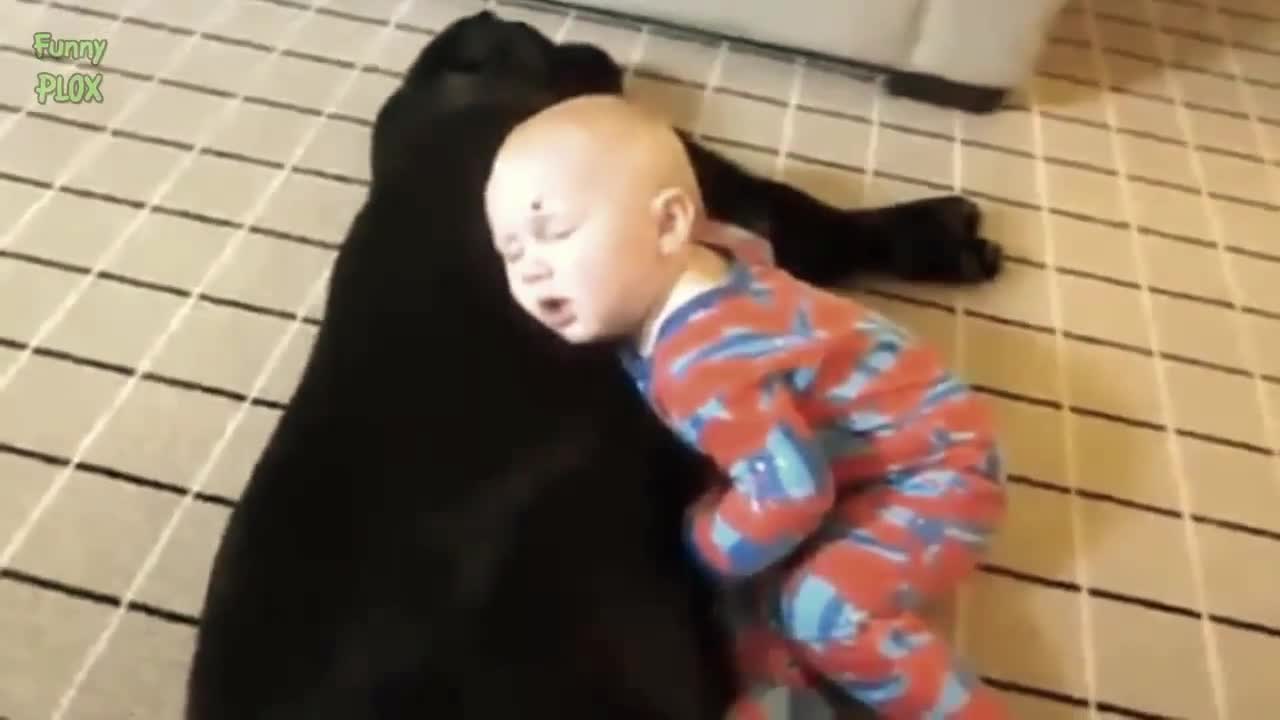 Котки и кучета спят с бебета
