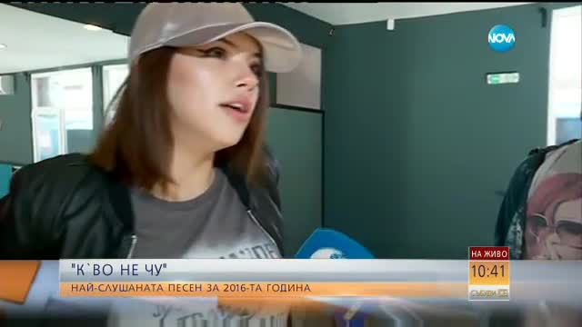 "К`во не чу" - най-слушана песен за 2016 година
