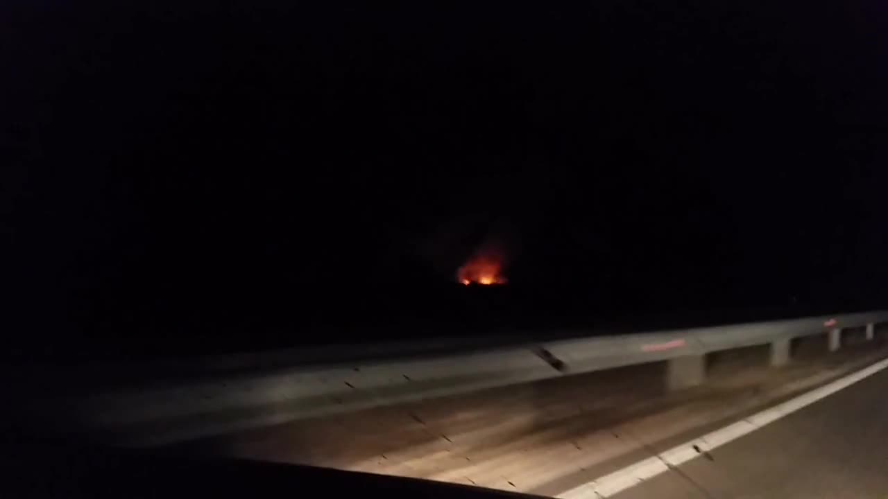 Пожар на магистрала "Тракия" край 97 км
