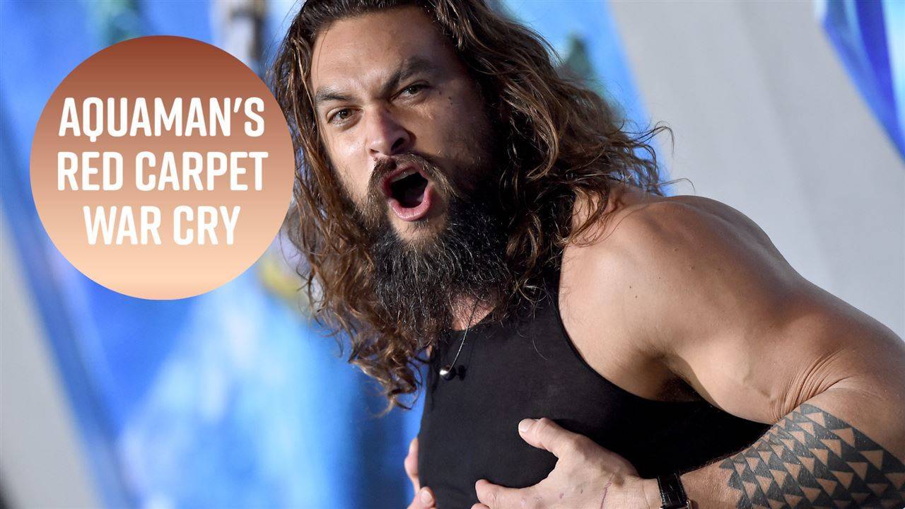 Jason Momoa does the Haka on Aquaman red carpet