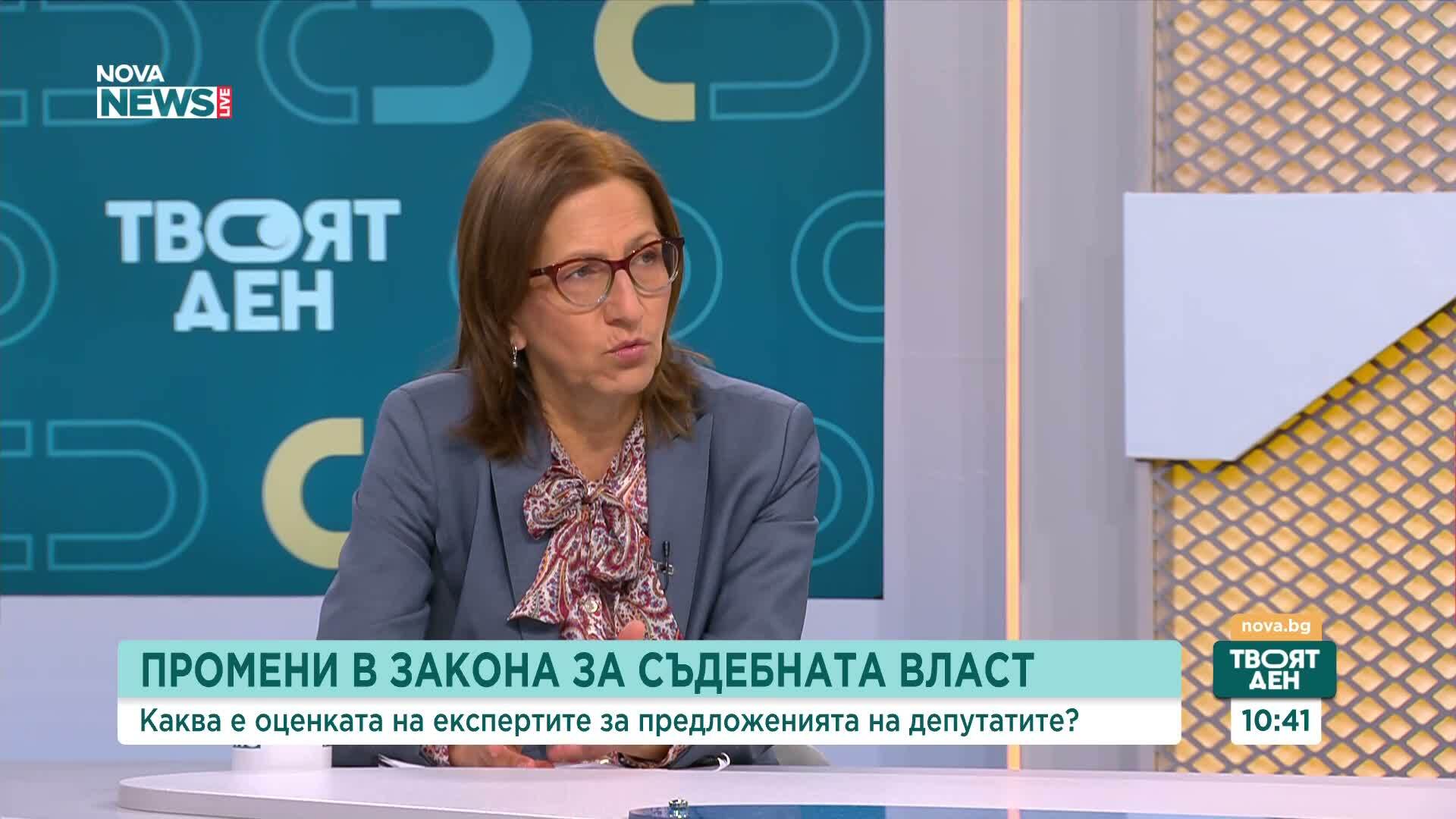 Атанаска Дишева: 7-годишното ограничение за бивши главни прокурор и председател на ВАС и ВКС във ВСС е разумно решение