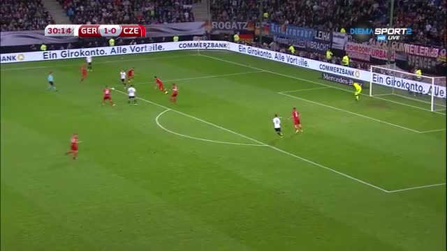 Германия - Чехия 1:0 /първо полувреме/