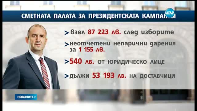 Кандидат за президент набирал средства и след края на кампанията