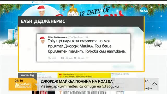Светът продължава да скърби за Джордж Майкъл