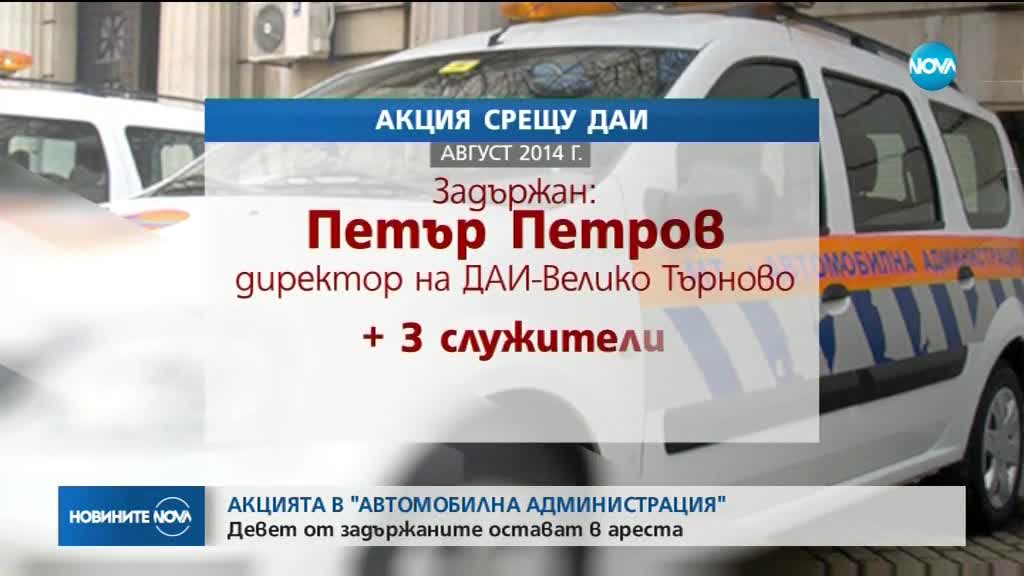 Девет от задържаните служители на ДАИ - Благоевград остават в ареста