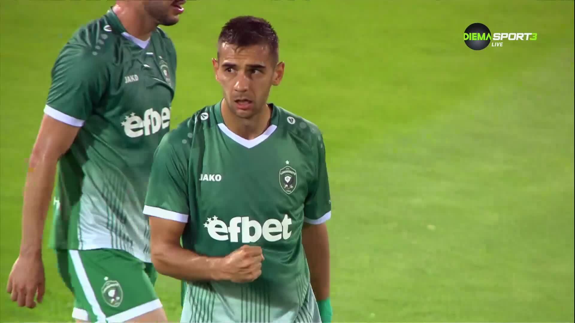 Лудогорец - Шкендия 2:0 /първо полувреме/