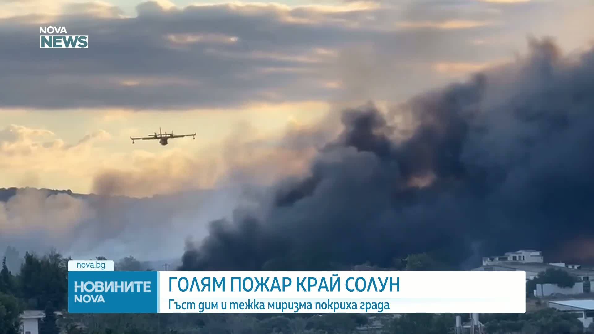 Огромен пожар край Солун: Евакуираха три предградия и дом за хора с увреждания