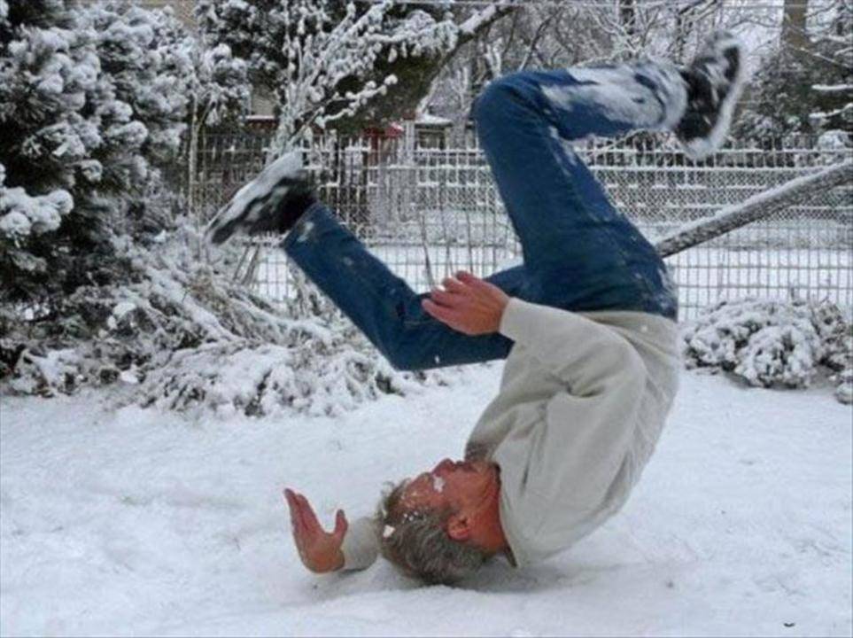 Подхлъзвания и пребивания на лед - Смях