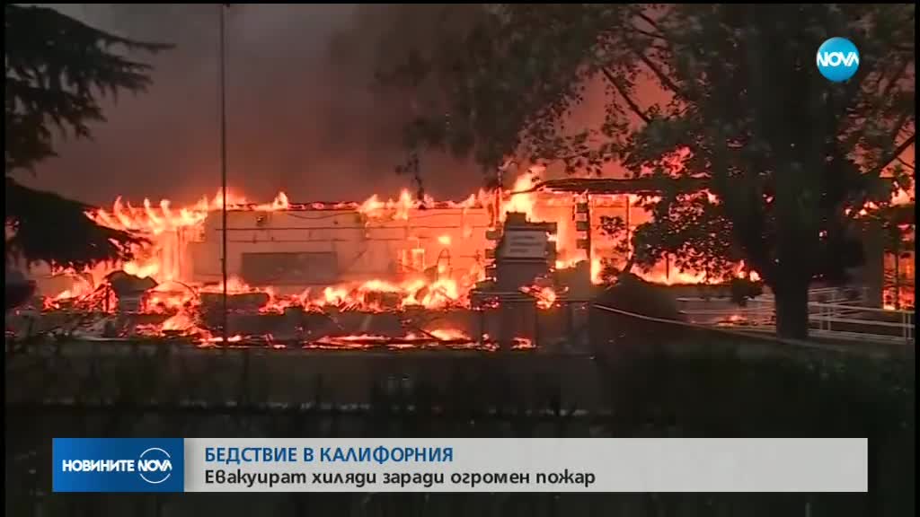 ОГНЕН АД: Горски пожар изпепели десетки къщи в Калифорния, има жертви
