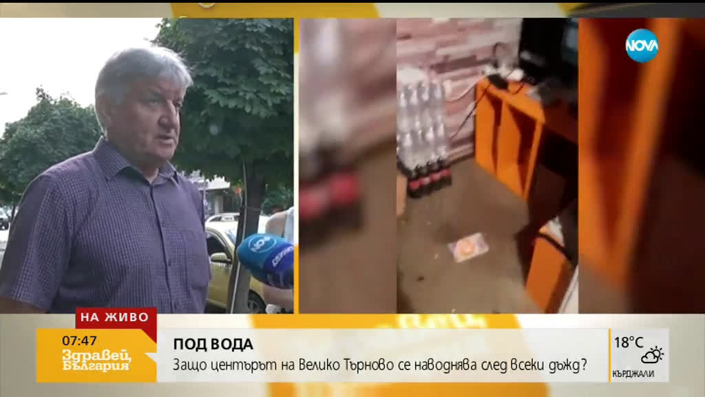 Центърът на Велико Търново под вода след всеки дъжд