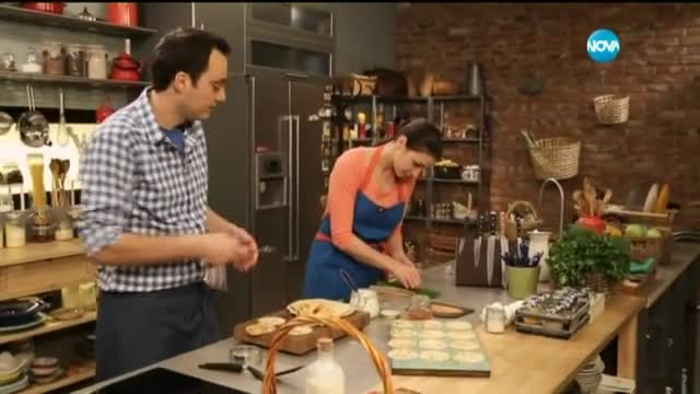 Блини и яйца с печени зеленчуци в „Бон Апети”