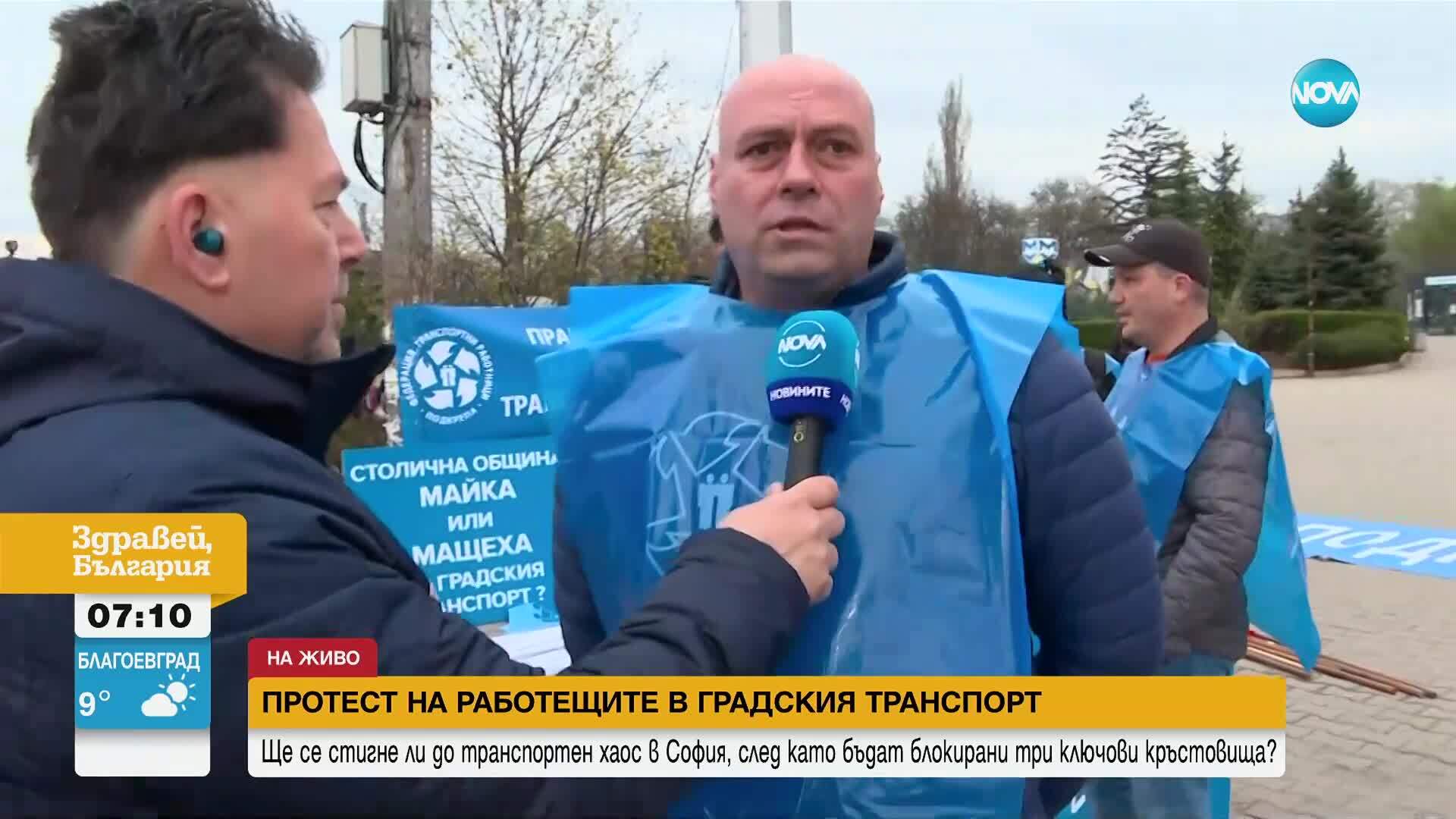 Протест на служителите в градския транспорт в София, Варна и Русе