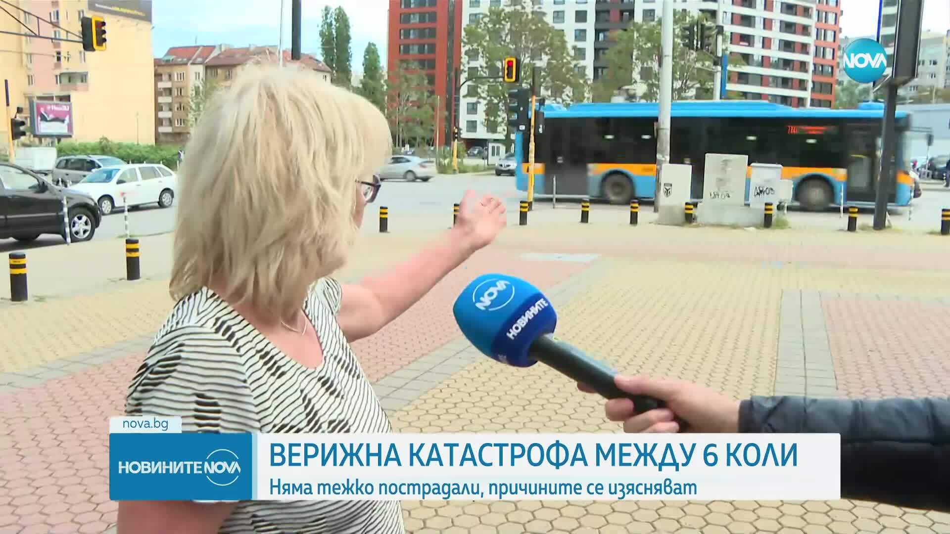 Трима души са пострадали при катастрофа с 6 автомобила в София