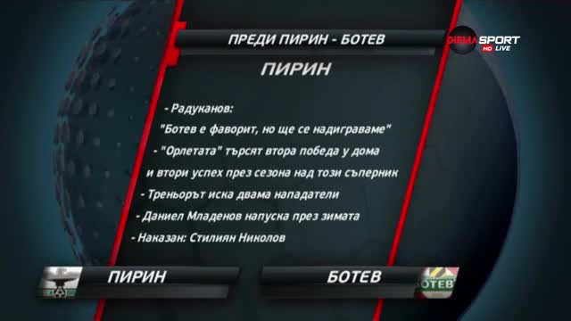 Ботев ще търси пролука към топ 3 срещу Пирин
