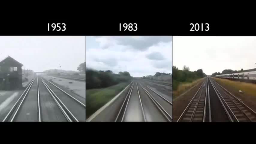 Пътуване с влак от Лондон до Брайтън 1953 - 2013