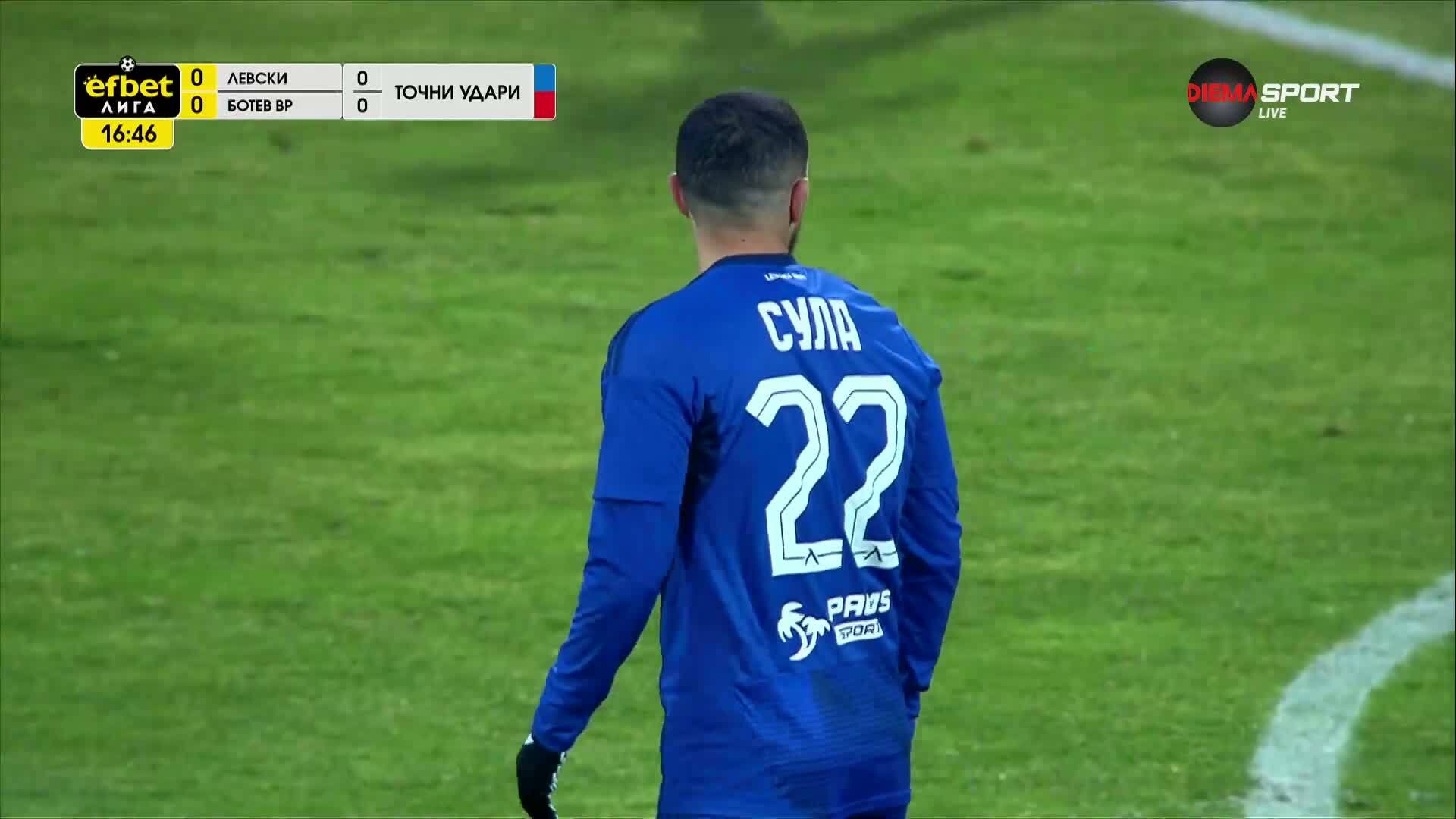 Изстрел на Мазир Сула срещна гредата