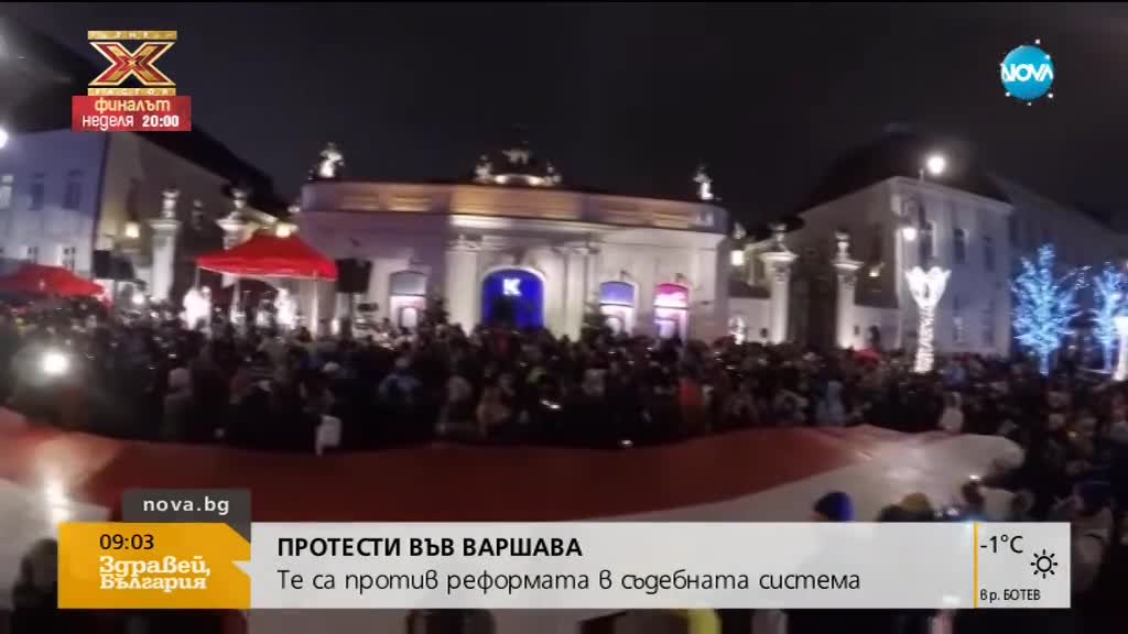 Поляците на протест срещу съдебна реформа (ВИДЕО)