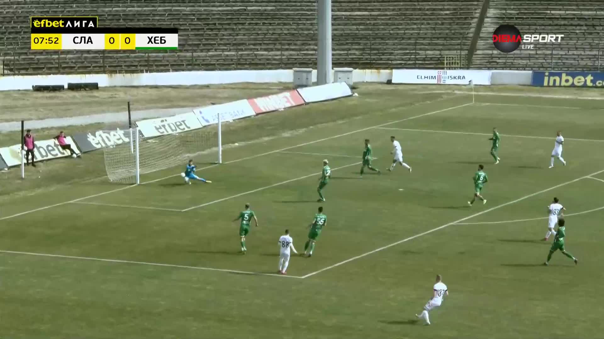 Славия - Хебър 0:0 /първо полувреме/