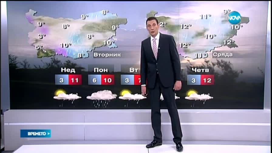 Прогноза за времето (05.04.2015 - сутрешна)