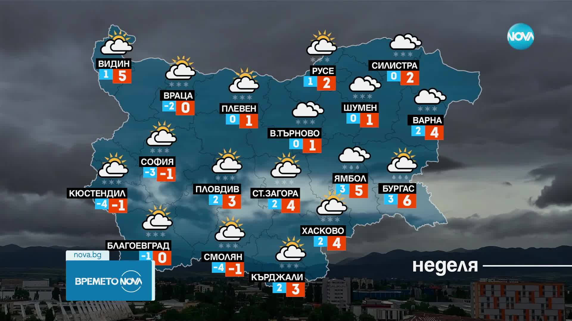 Прогноза за времето (25.11.2023 - сутрешна)