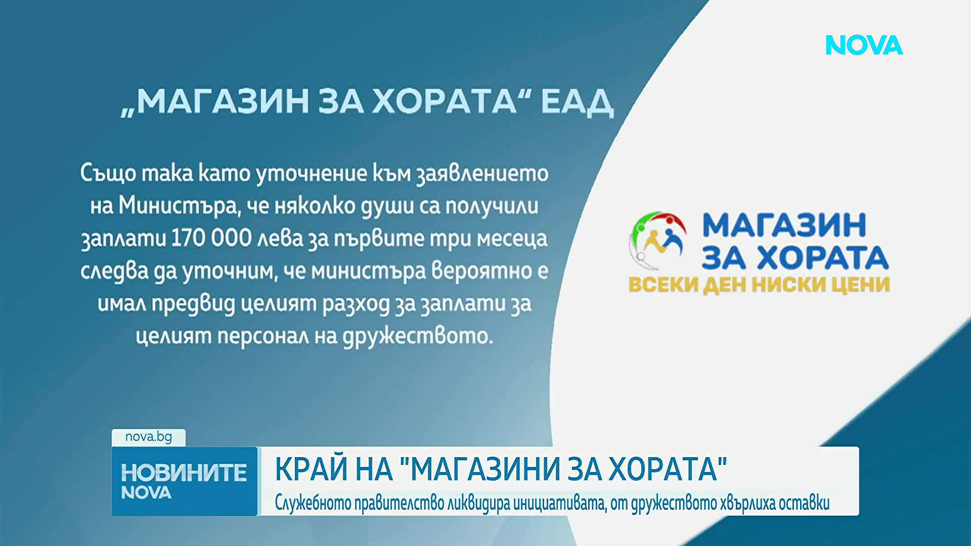Служебният кабинет закрива "Магазин за хората", ръководството на дружеството подаде оставка