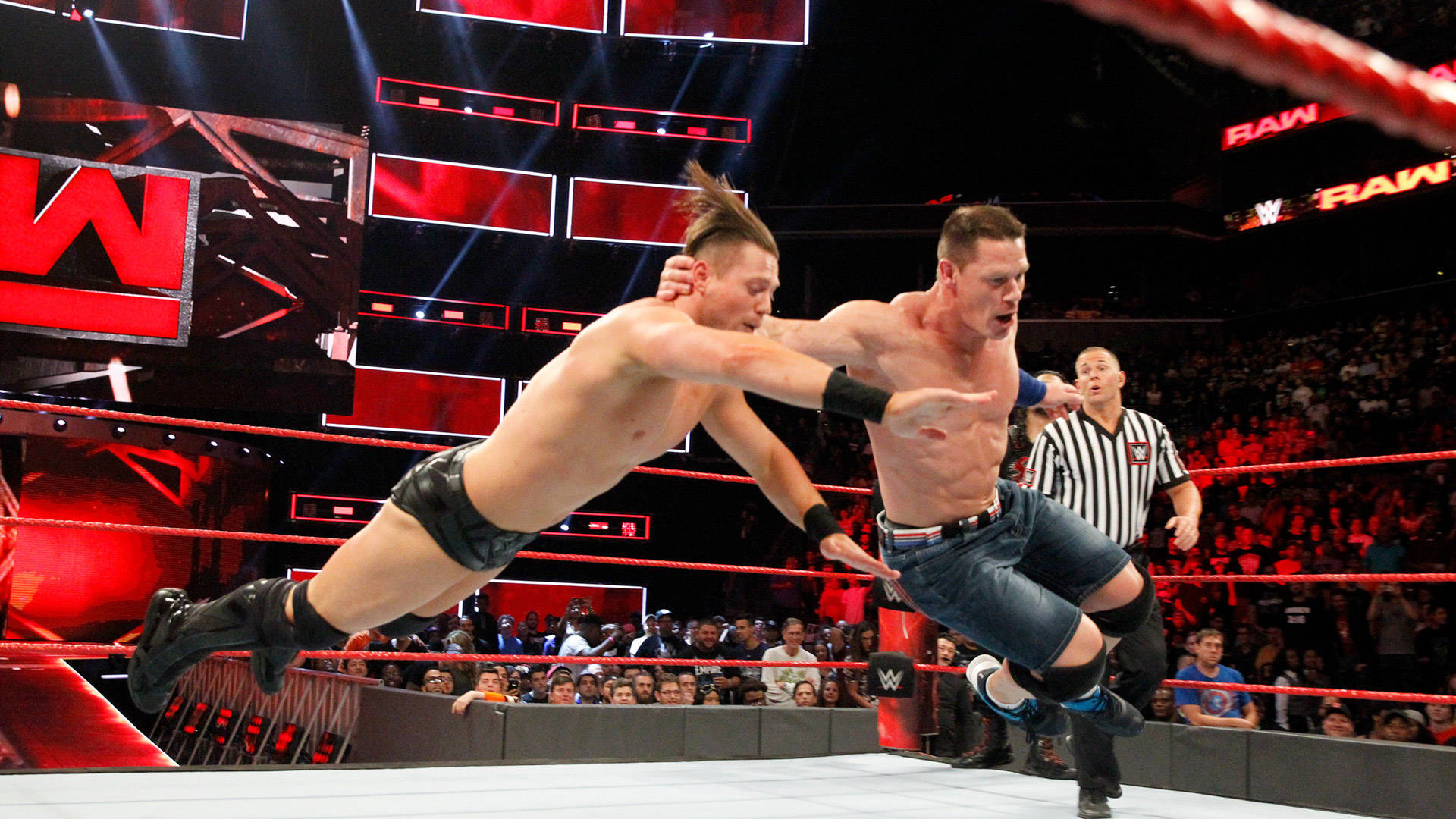 Джон Сина & Роман Рейджн срещу The Miz & Самуел Джо, Първична сила, 21 Август 2017