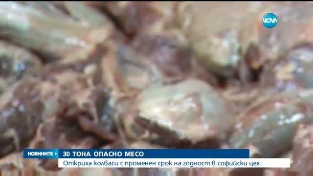 Откриха 30 тона опасно месо в софийски цех