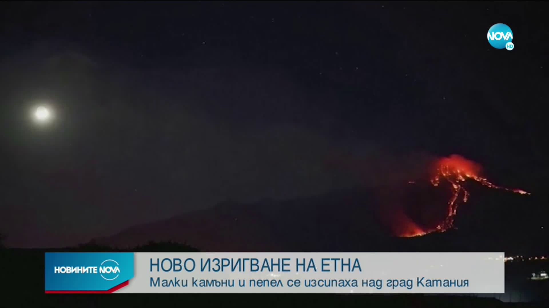 Ново зрелищно изригване на вулкана Етна