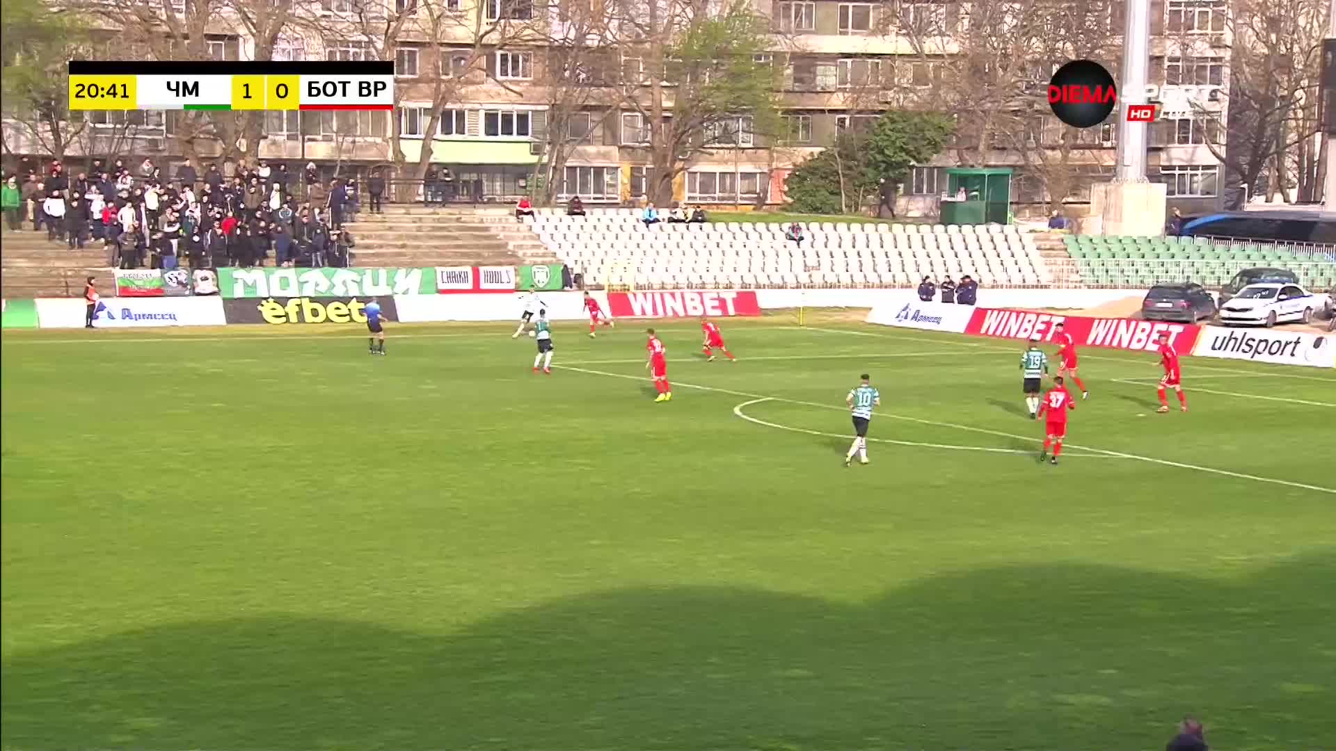 Черно море - Ботев Враца 4:0 /първо полувреме/