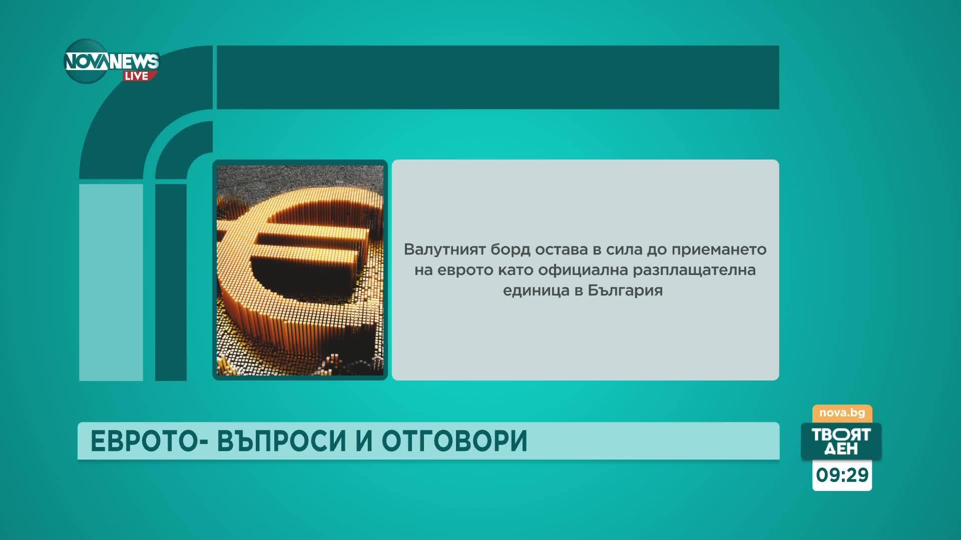 „Еврото – въпроси и отговори”: Какъв ще бъде курсът при влизането на България в еврозоната