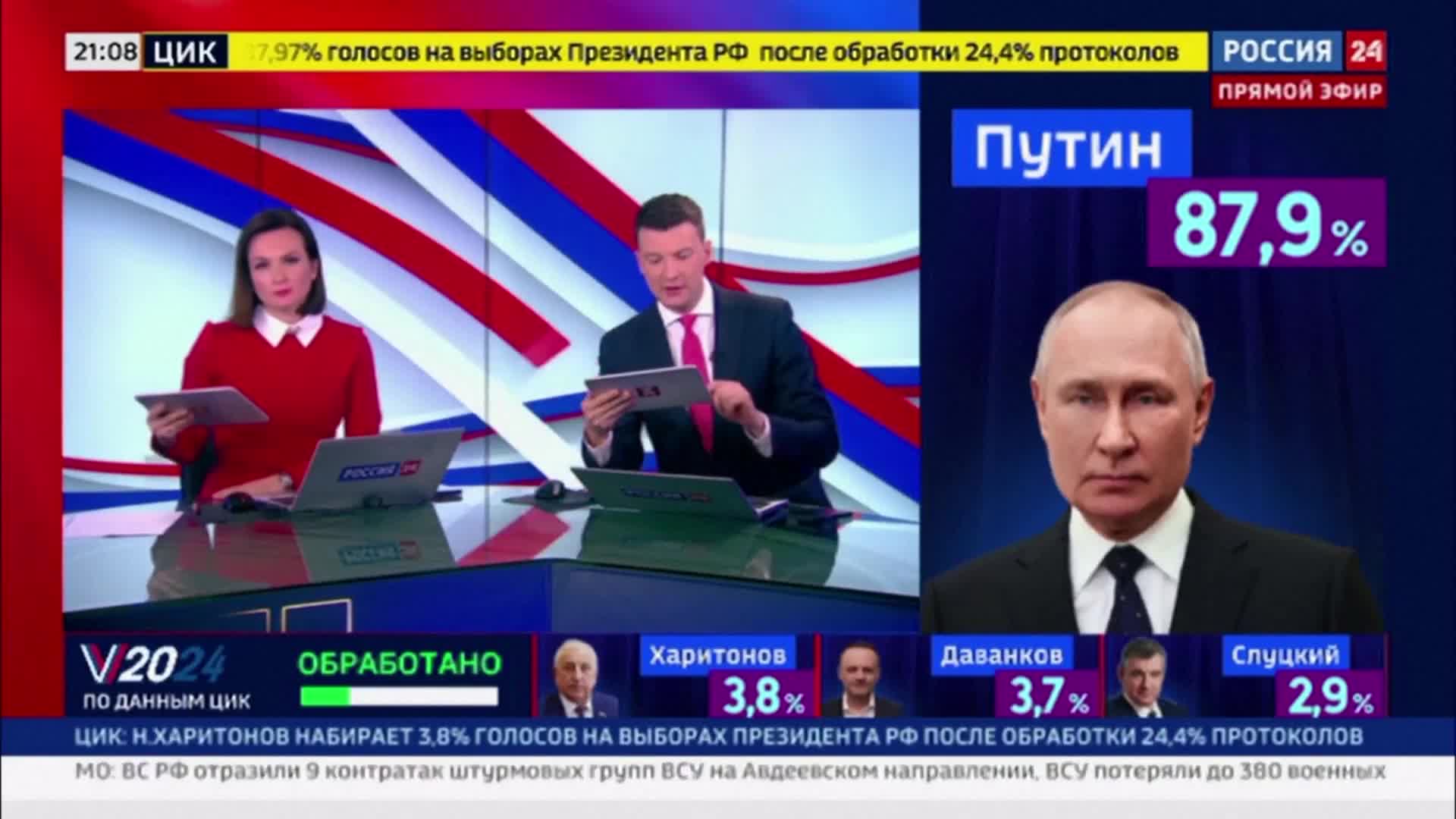 Руската ЦИК обяви избирателната активност на президентските избори