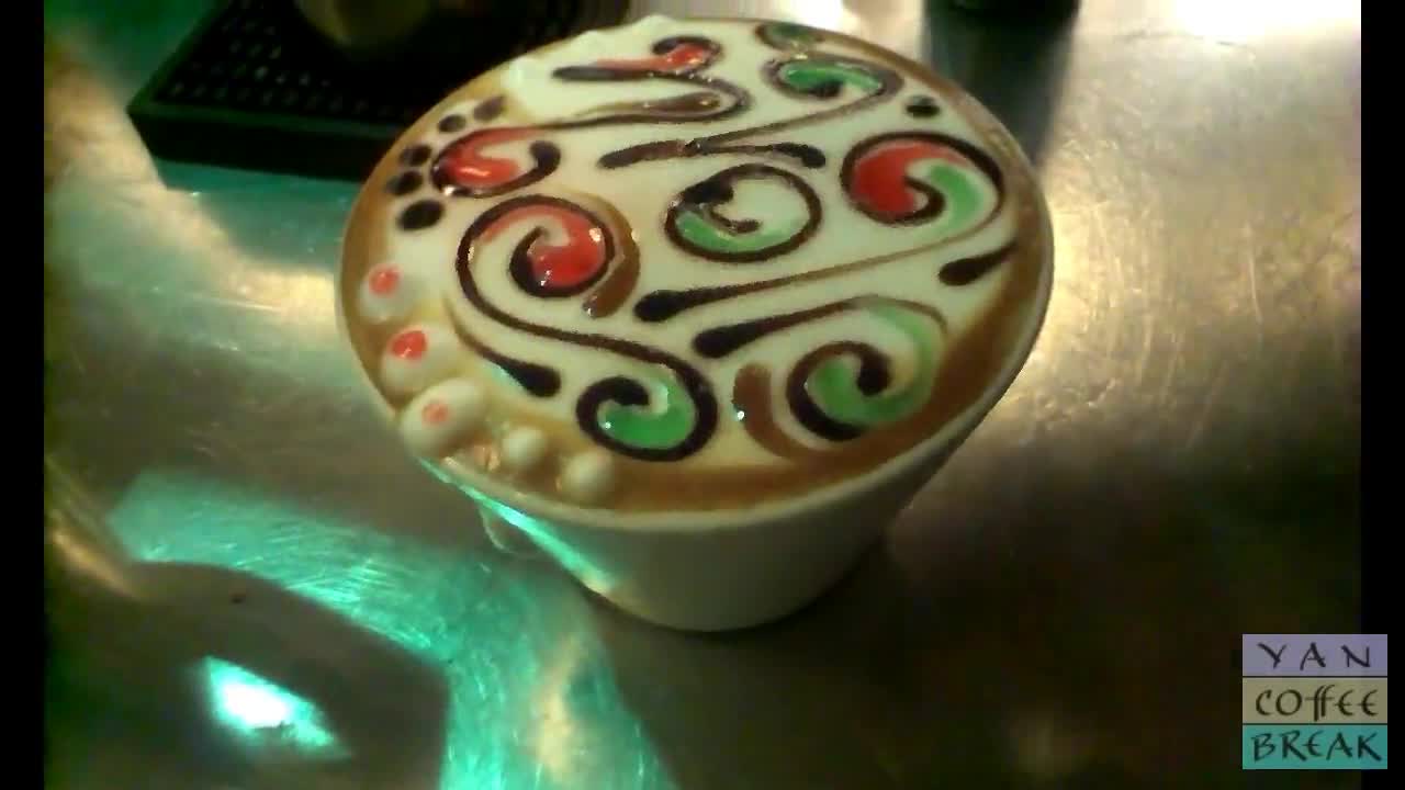 УНИKAЛНO Кафе нарисувано от Бариста Владимир Стоев :)