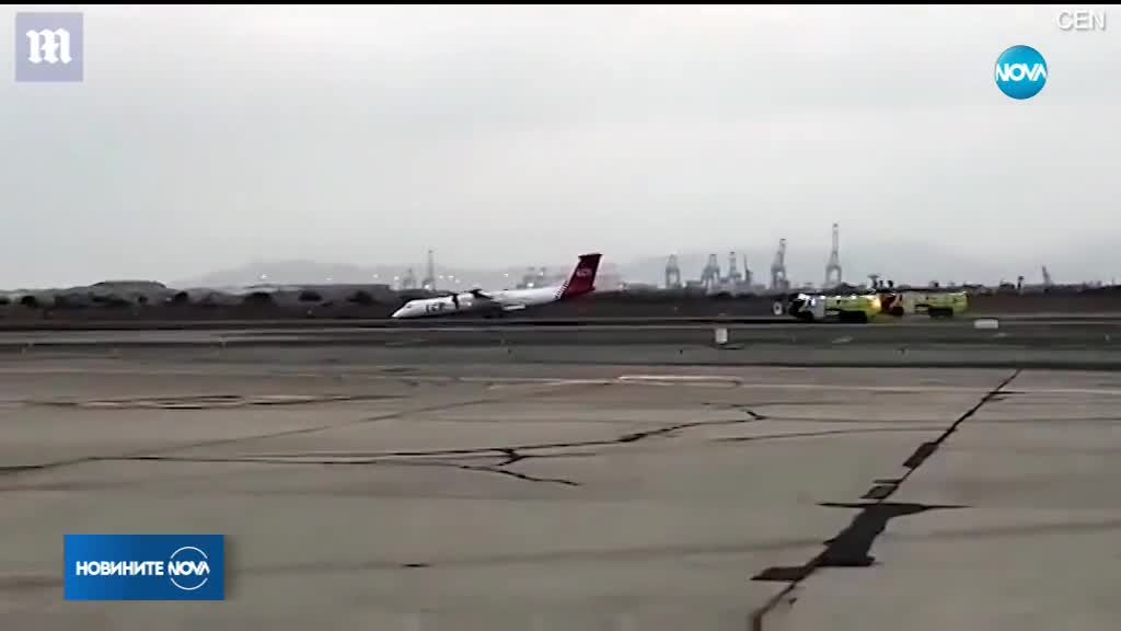 Самолет кацна аварийно по корем на летище в Перу