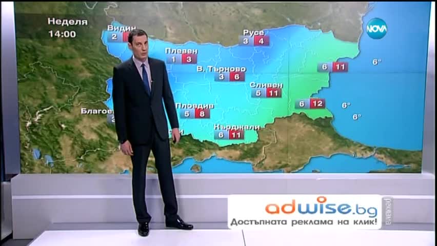 Прогноза за времето (25.01.2015 - сутрешна)