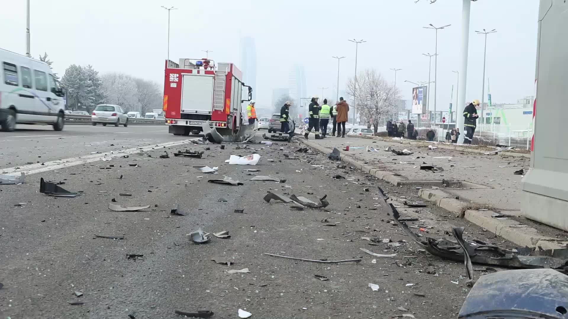 Човек загина при тежка катастрофа на "Цариградско шосе" в София