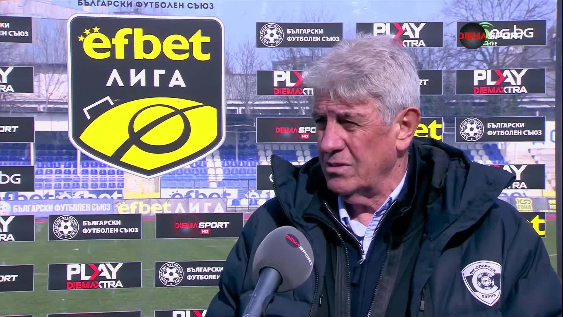 Гьоко Хаджиевски след загубата на Спартак Варна от ЦСКА 1948