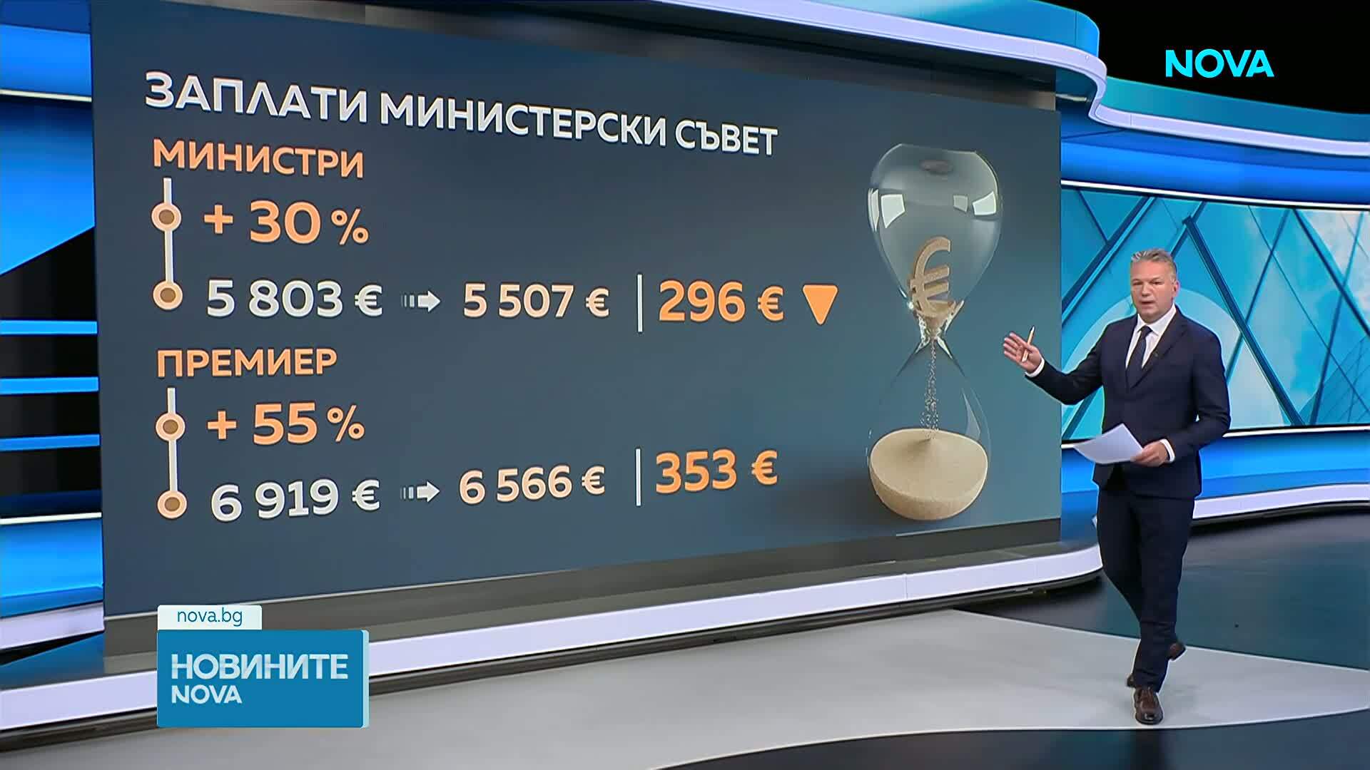 Заплатите на властта намаляват заради спад на средната заплата
