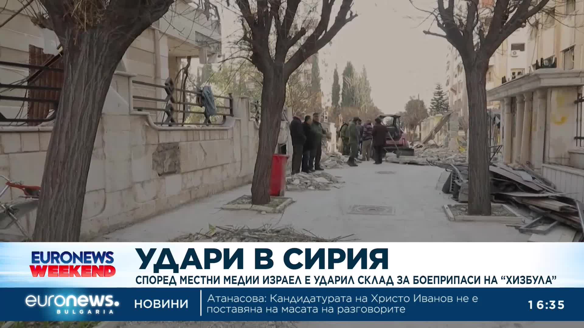 Израел е ударил склад за боеприпаси на „Хизбула“ в Сирия, съобщават местни медии
