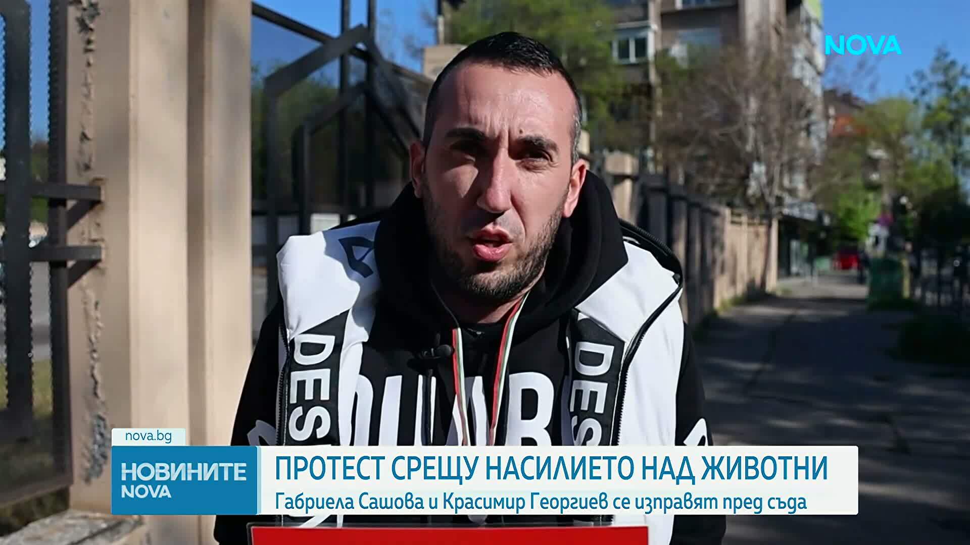 Протест пред Софийския градски съд срещу насилниците на животни