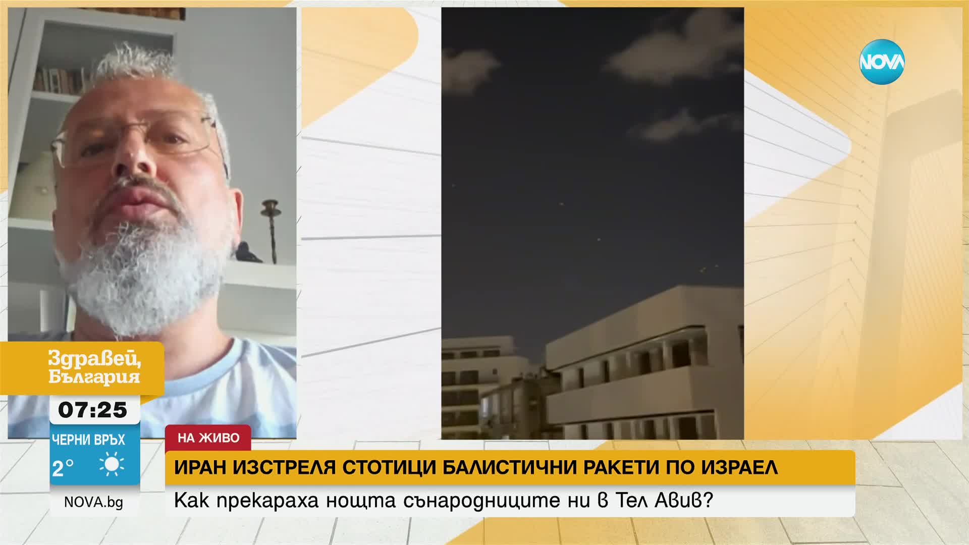 Българин в Израел: Нощта премина спокойно. Не е имало въздушни тревоги