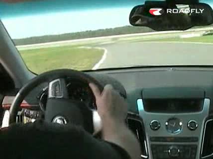 New 2008 Cadillac CTS around Pocono race track in Pennsylvania