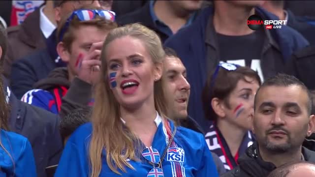 Красива подкрепа за исландците на Стад дьо Франс