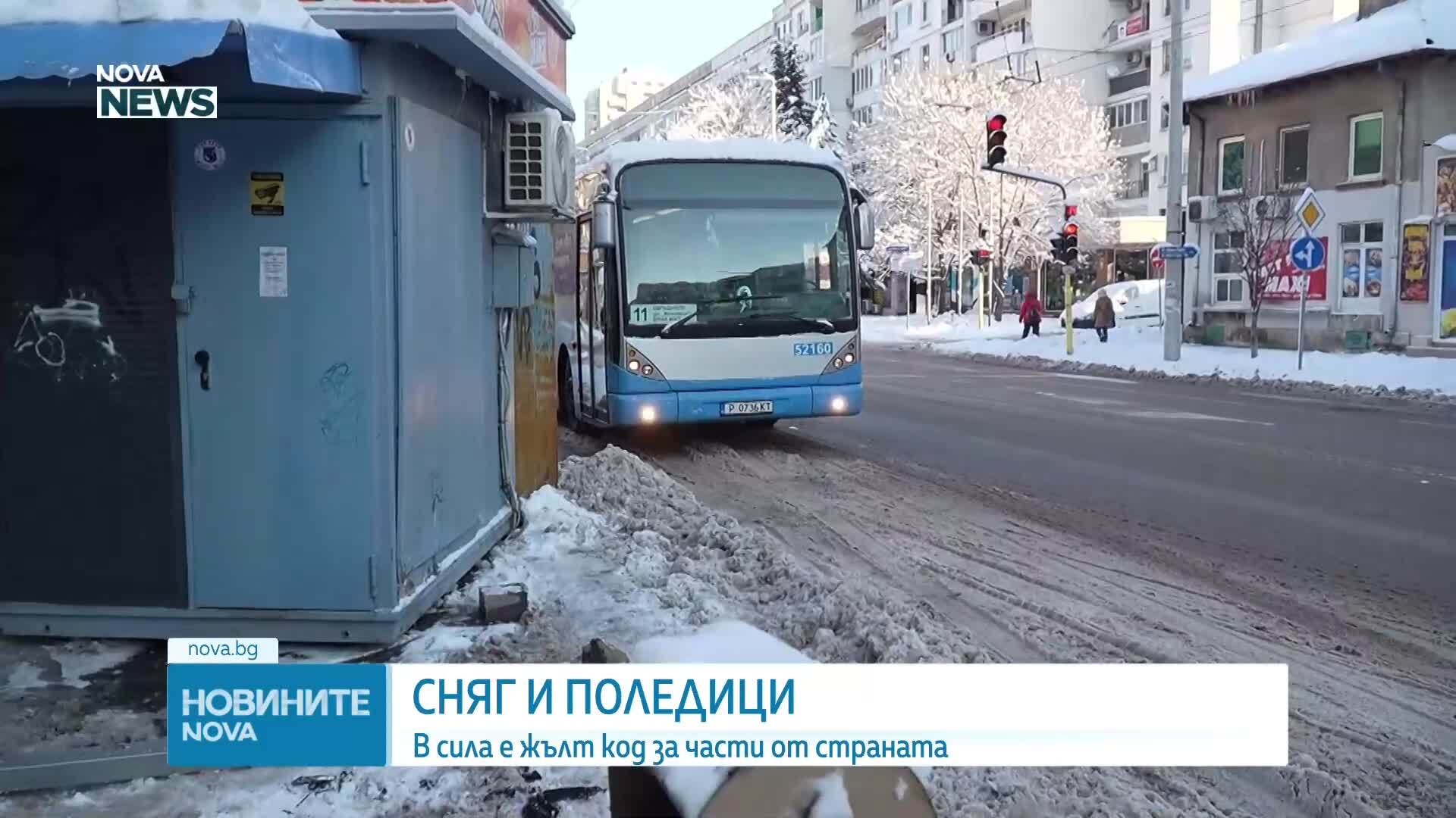 Сняг и поледици: В сила е жълт код за части от страната