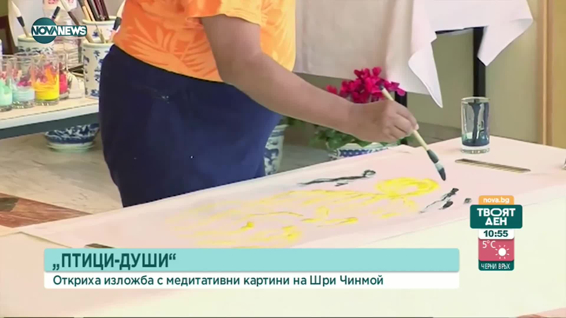 Откриха изложба със 102 медитативни картини на художника Шри Чинмой