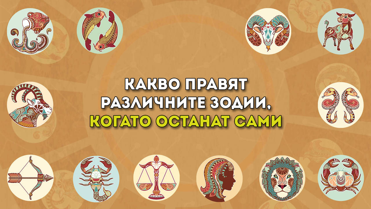 Какво правят зодиите, когато са сами?